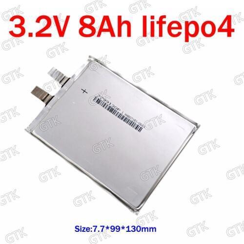 8pcs brand 3.2v 8Ah lifepo4 cell 3.2v 8000mah not 10Ah for diy 12v 8ah 40ah power tools vehicle scooter bike cleaning machines