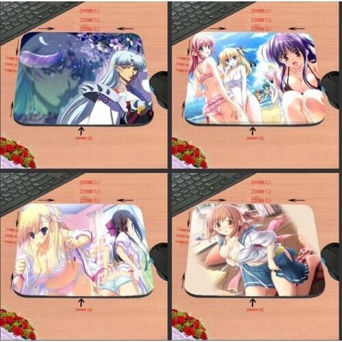 Sexy Girl Cartoon Game Antiskid Custom Rectangular Computer Computer Mouse Pad, Decorate Your Desk Design As A