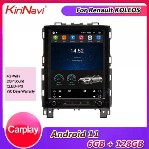 KiriNavi Telsa Style Vertical Screen 10.4" Android 10.0 Car Radio Automotivo For Renault KOLEOS Megane 4 Car Multimedia Player