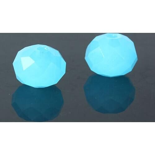 100PCS 8MM Austria Crystal Bead Rondelle Loose Faceted Glass Beads Spacers Beads for Bracelet Jewelry Making