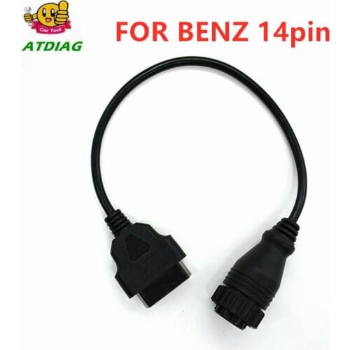 For Mer-cedes FOR BE-NZ Sprinter 14pin To 16Pin car Diagnostic cable 14 Pin To OBDII OBD2 OBD II ODB 2 16 Pin Adapter