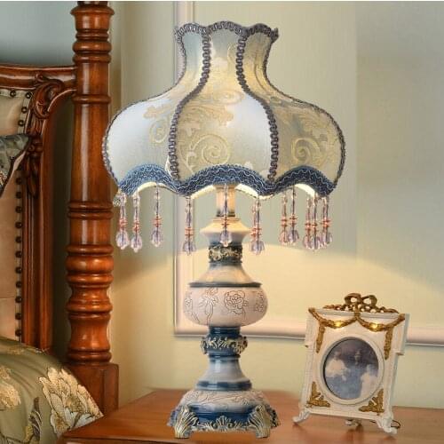 European Table Lamp Creative Warm Light Adjustable Bedroom Bedside Lamp Wedding Gift Bed Room Decoration