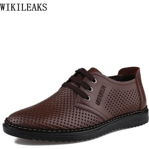 Mens Shoes Genuine Leather Men Casual Shoes Man Sandals 2021 Summer Designer Shoes Men High Quality Zapatos De Vestir Hombre