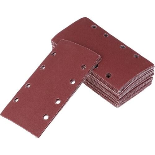 60Pcs 8 Holes Square Sandpaper orted Dry Wet Abrasive Sand Paper for Wood Metal Automotive Sanding Furniture