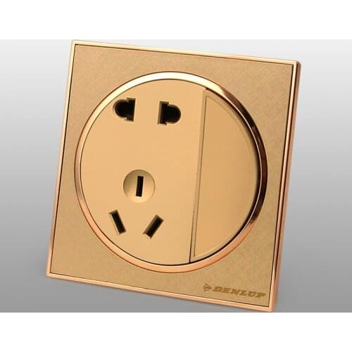 Air conditioning switch switch adjust control switch socket wall switchsocket pane champagne gold jomall wall switch