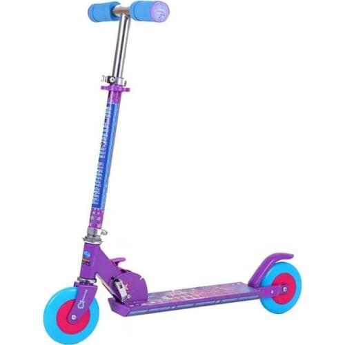 Random Delivery In 5 Colors Children Explosive 125 mm Two Wheeled Lifting Folding Kick Scooter