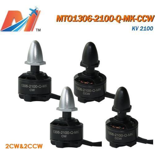 Maytech (4pcs) 1306 2100kv rc jet motor for profesional multikopter drone CW CCW