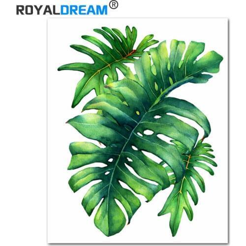 ROYALDREAM Plantain Flamingo DIY Painting By Numbers Kits Coloring Paint By Numbers Modern Wall Art Picture Gift