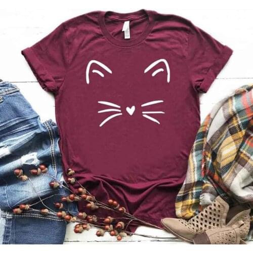 Cat Kitty Print Women tshirt Cotton Casual Funny t shirt For Lady Girl Top Tee Hipster Drop Ship NA-318