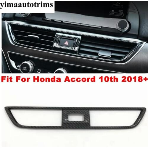 Middle Air Conditioning Outlet Vent / Warning Lights Lamps Button Accessories Cover Trim Fit For Honda Accord 10th 2018 - 2021