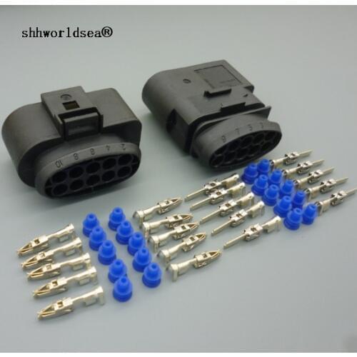 Shhworldsea 10 Pin 1J0973835 1J0973735 Female Male 3.5 Auto Temp Sensor Plug Deflation Valve Plug Waterproof Connector For VW