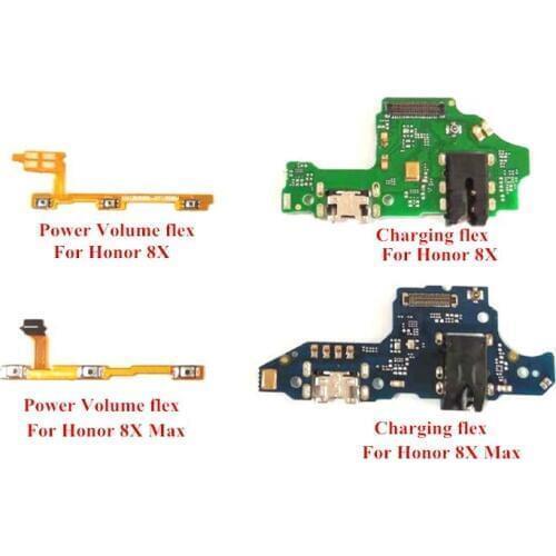 Power & Volume flex cable USB Charging Dock Charger port conector flex cable for Huawei Honor 8X Max