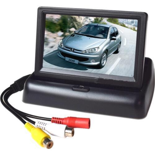 HD LCD Car Monitor 4.3 Inch TFT Display Desktop / Foldable / Mirror 4.3'' Video PAL/NTSC Auto Parking Rearview Backup
