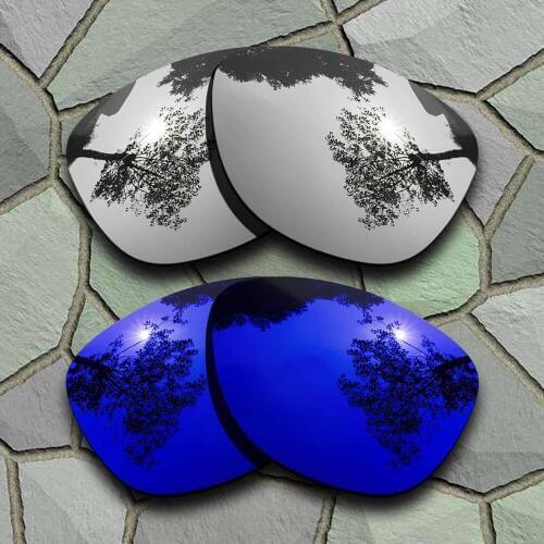 Chrome&Violet Blue Sunglasses Polarized Replacement Lenses for Oakley Frogskins