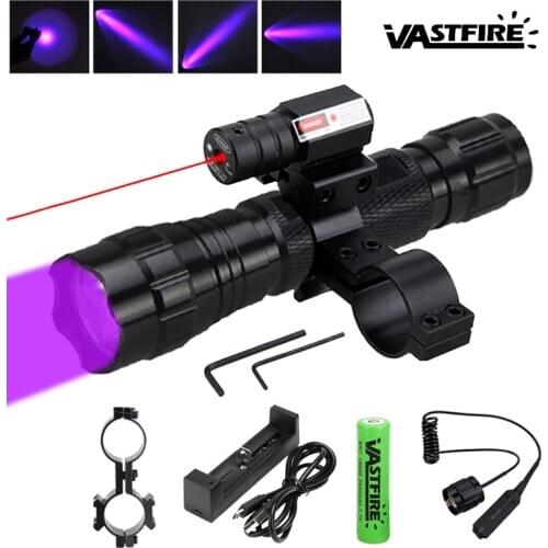 Ultra Violets Invisible Zoomable Tactical Flashlight 2000LM 1 Mode XPE LED WF-501B Flashlight Torch Lamp Hunting UV Gun Light