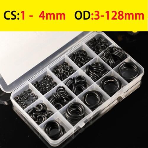 65/225/460/520pcs/Lot O Ring Rubber Washer Seals Assortment Black O-Ring Seals Set Nitrile Washers High Quality For Car Gasket