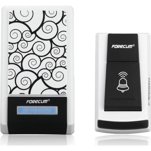 Forecum 5 Waterproof Smart Wireless Doorbell with 1 Receiver DC Door Bell 36 Chimes 100m Range for Home Office FREE SHIPPING