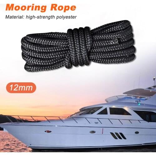 High-strength Polyester Dockline Double Braided Nylon Marine Mooring Rope Anchor Cord Ultra Strong Dock Line For Boats Kayak