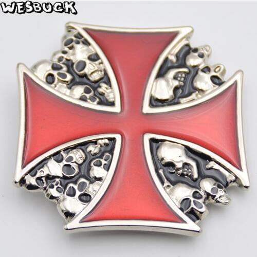 WesBuck Brand Crossing Belt Buckles Metal for Man Women Western Buckles Metal Cowboy Belt Buckle With PU Belt Holiday gifts