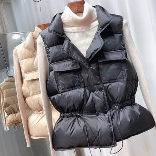 Women Vest Coats Winter Lightweight Sleeveless Jackets Female Ultra Light Vest Windproof Korean Fashion Waistcoat Chaleco 2021