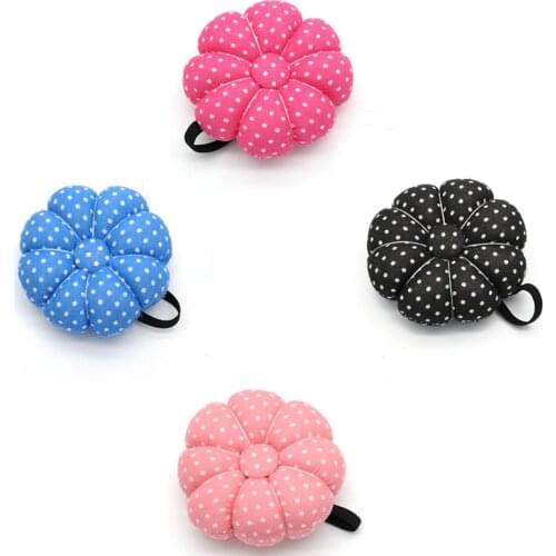 1Pc Dot Point DIY Sewing Needle Pin Cushion Holder Handmade Craft Tailor Needlework Elastic Wrist Band Pincushions Supplies