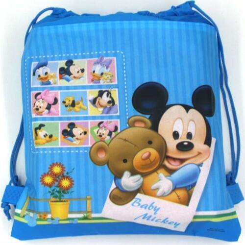 1Pcs/lot Disney Mikey Mouse Kid Favors Mochila Non-Woven Fabric Backpack Birthday Party Minnie Shopping Drawstring Bags Supplies