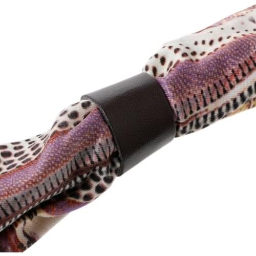 10Pcs Elegant Leather Scarf Buckle Silk Ring Clip Holder For Women Ladies Gifts E56C