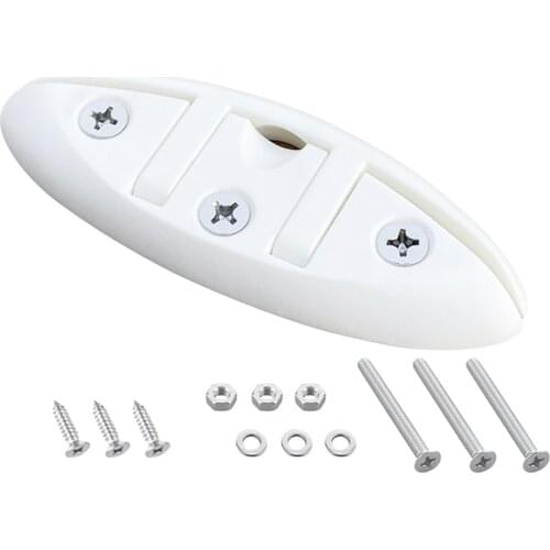 5inch (130MM) Boat Folding Cleat Dock Deck Flip Up Flush Mount Boat Cleat Mooring Rope with Bolts and Nuts