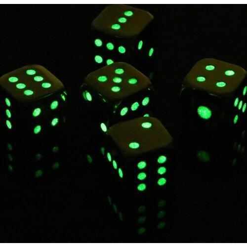 5pcs/Set 13mm Luminous metal dice dnd dice set dados playing cubes board games dados roldobbelstenen drink wine dice