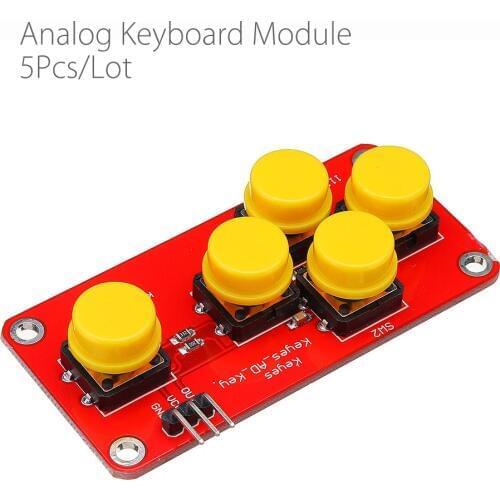 5pcs/lot AD Analog Keyboard Module Electronic Building Blocks 5 Keys For Arduino DIY
