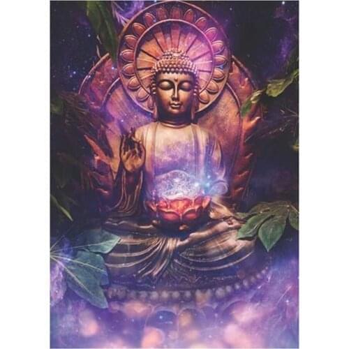 5D DIY Diamond Painting Full Square/Round Buddha Statue Cross stitch Kit Mosaic Rhinestones Diamond Embroidery DFL109
