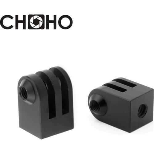 Aluminium Tripod Metal Adapter 1/4" Screw cnc Alloy Mount For Gopro 7 Black Siver White 6 5 8 9 SJCAM Xiaomi YI Accessories