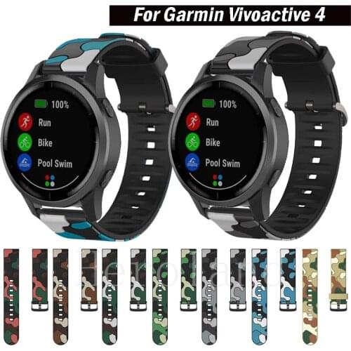 Wriststrap Silicone 20mm 22mm Watchstrap Band For Garmin Vivoactive 4 3 Sport Smart Wristband Amazfit GTR 42 47mm Bracelet Belt