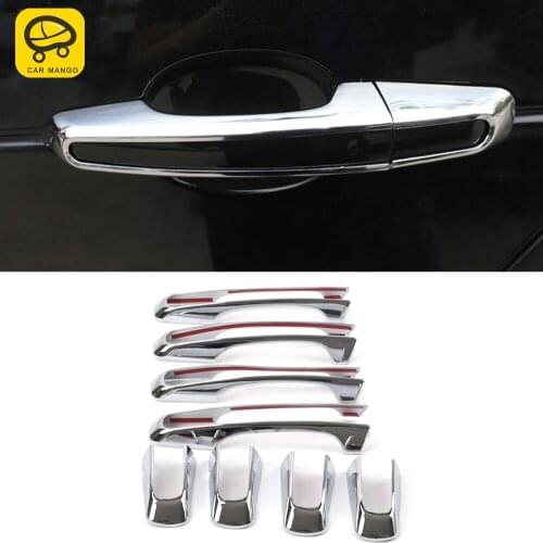 CarManGo Car Accessories Door Handle Gate Bowl Wrist Chrome Cover Trim Sticker Frame Decoration for Jaguar E-Pace X540 2017-2020