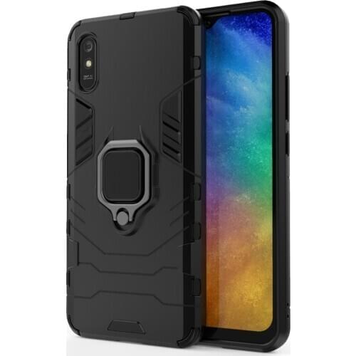 50pcs/lot With Ring Stand 2 in 1 Hard Armor Case Plastic + TPU Cove for Xiaomi POCO X3 NFC X3 Redmi 9 9A 9C