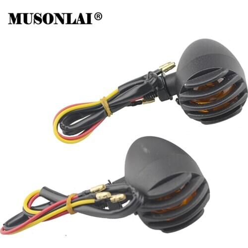 Motorcycle Running Turn Signals Blinker Direction Lights Bobber Chopper Cafe Racer Amber Indicator Lamp 12v Bullet Turning Light