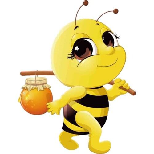 Fuzhen Boutique Decals Exterior Accessories Bees with Honey Cartoon Graffiti Car Stickers Decal Decorative
