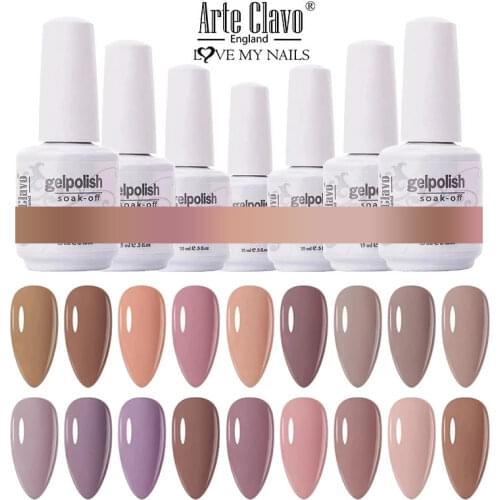 Arte Clavo 15ml Red Pink Nude Colors Gel Varnish Soak Off UV Gel Nail Polish Lakiery Hybrydowe Polish Gellack Nails Art Manicure