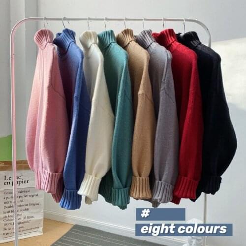 JDDTON Winter Mens Turtleneck Sweater Harajuku Casual Warm Korean Fashion Hip Hop Women Solid Color Pullover Streetwears JE560