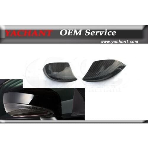 Car-Styling Full Carbon Fiber Side Mirror Caps 2Pcs Fit For 2008-2015 R35 GTR GTR-R35 CBA DBA VS Style Side Mirror Under Cover
