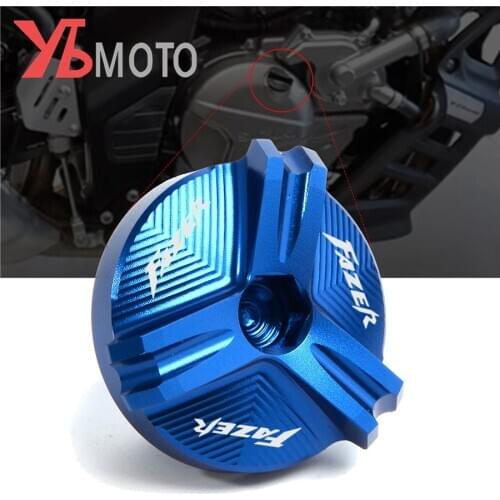 With logo FAZER Auminum oil Filler Cap Engine Plug Cover For Yamaha FZ1 FAZER FZ6 FZ6R FZ8 FAZER FZ750 FZR1000