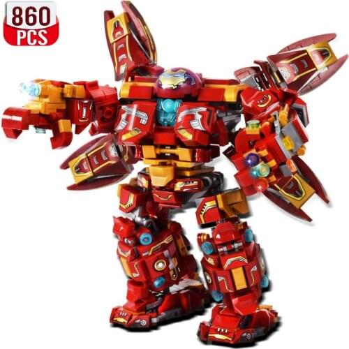 Creative War Super Armor Robot Building Blocks Expert Military Warrior Mecha Figures Weapon Bricks Toys for Children Gifts