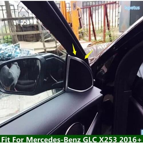 Lapetus Pillar A Tweeter Speaker Sound Triangle Decoration Frame Cover Trim For Mercedes-Benz GLC X253 2016 - 2021 ABS Interior