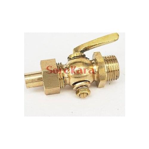 Brass Drain petcock Shut Off Valve 3/4" BSP male Thread to socket welded for Fuel Gas Oil Air