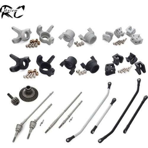 Metal Bevel Gear Drive Shaft Steering Knuckle C-Hub Carrier Link Mounts for AR60 Axle Axial Wraith RR10 Bomber Rig RC Rock Racer