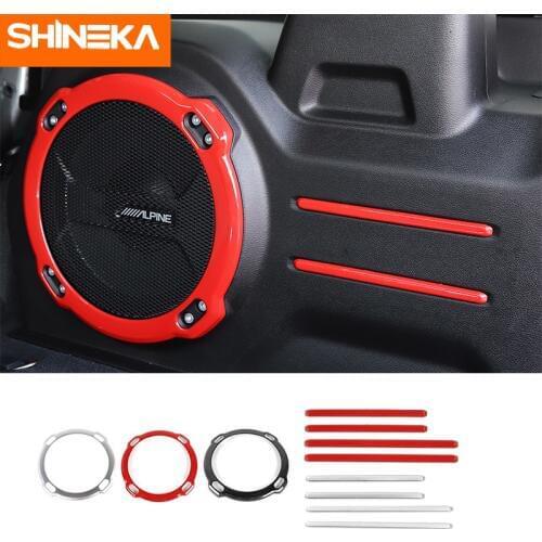 Interior Mouldings For Jeep Wrangler JL Rubicon 2018+ Rear Trunk Subwoofer Speaker Ring Panel Tail Box Strip Decoration Stickers