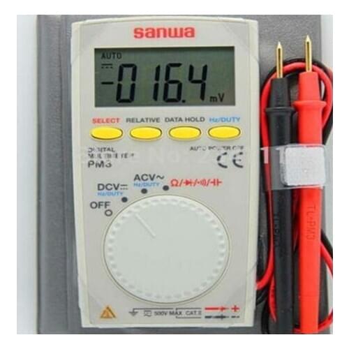 Sanwa PM3/PM-3,500V 60KHZ ,8.5mm Thick Body With Multi-function,Digital Multimeters,Pocket Type