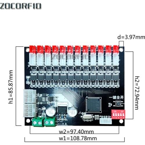 12V/24V RS485 locker Storage Cabinet controller electronic cabinet Lock Controller board(Interface protocols)