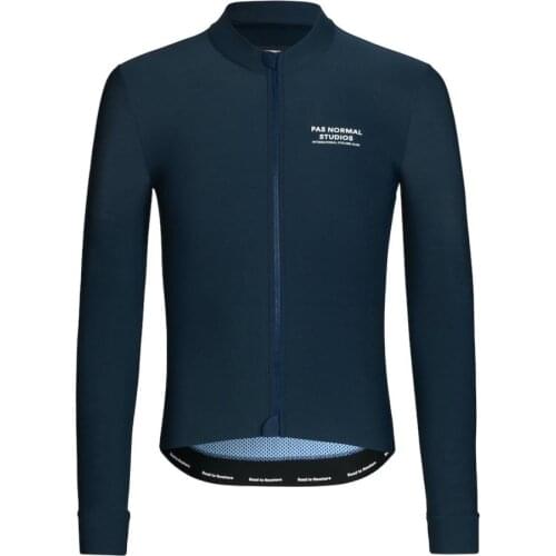2021 NEW winter thermal fleece cycling jerseys long sleeve road mtb bicycle jerseys road mtb race fit NAVY