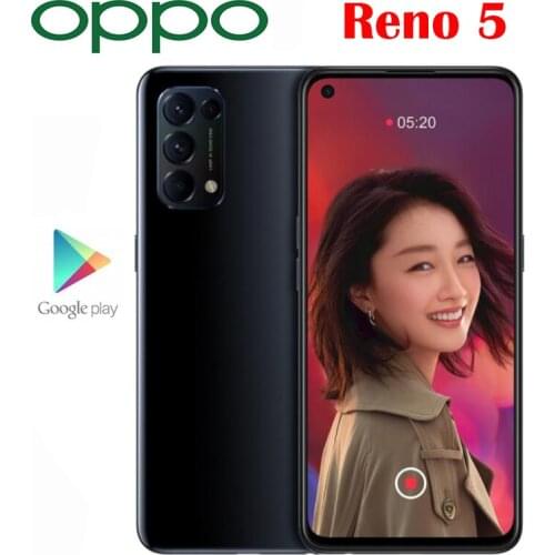 New Official Original OPPO Reno 5 5G Cell Phone 6.43'' OLED Snapdragon 765G 64MP Camera Android11 65W 4300Mah 90Hz Refresh Rate